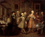 William Hogarth A Rake's Progress II The Rake's Levee oil